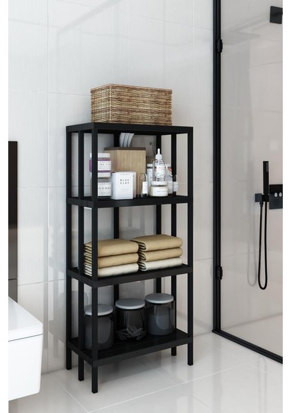 Armars Scaffale 4 Banyo Rafı, Plastik Kitaplık, 4 Raflı Organizer, Banyo Rafı, Bahçe Balkon Organizeri