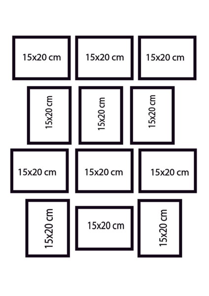 Çok Renkli 12 Parça Dini Modern Tablo Seti