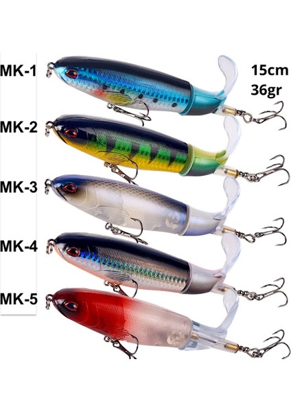 Olta Balıkçılık 15cm - 36gr Süper Yüzücü Popper Rapala Yapay Yem