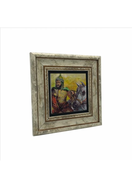 Çok Renkli Selahaddin Eyyubi Tasviri Baskılı Doğaltaş Tablo 20CMX20CM KRG-086 fırsatları
