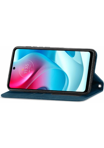 Moto G60S Basit Iş Kılıf Fermuar Cüzdan Kordon Için Kılıf (Yurt Dışından) modelleri