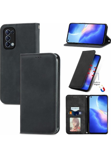 Oppo Oppo 5 Için Basit Iş Cüzdan Kılıf Fermuar Kordon (Yurt Dışından)