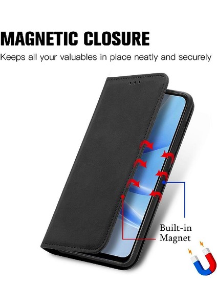 Oppo A17K Deri Kılıf Fermuar Kordon Basit Iş Cüzdan Için Kılıf (Yurt Dışından) fırsatları