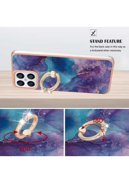 Onur X8 4g Tampon Için Kılıf 360 &deg; Dönebilir Halka Mermer Darbeye Tpu (Yurt Dışından) modelleri