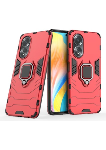 Oppo A58 4g 360 &deg; Dönen Halka Askeri Damla Koruma Kickstand Için Kılıf (Yurt Dışından)