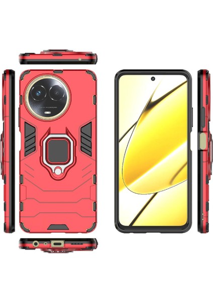 Realme 11 5g 360 &deg; Dönen Halka Askeri Damla Koruma Kickstand Için Kılıf (Yurt Dışından) fiyatları