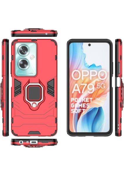 Oppo A79 5g Için Kılıf 360 &deg; Dönen Halka Kickstand Darbeye Kapak Askeri (Yurt Dışından) indirimleri