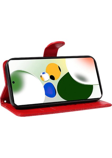 El Kayışı ve Kart Yuvası Cüzdan Telefon ile Xiaomi Poco X5 Pro 5g Için Kılıf (Yurt Dışından)