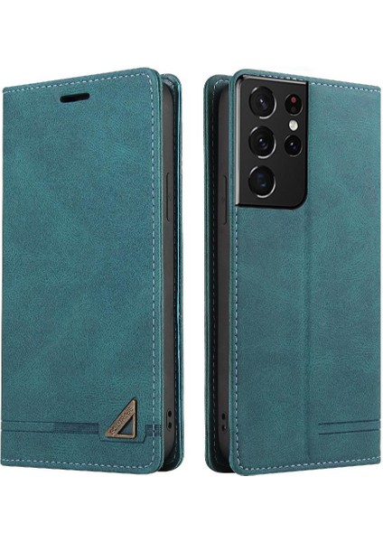 Samsung Galaxy S21 Ultra Premium Deri Iki Kart Yuvaları Premium (Yurt Dışından)
