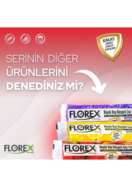 Avantaj Seri Çilek Kokulu Büzgülü Büyük Boy Çöp Poşeti x 10 Rulo
