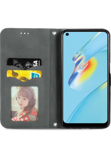 Oppo A54 4g Için Basit Iş Fermuar Deri Kılıf Cüzdan Kordon (Yurt Dışından) fırsatları