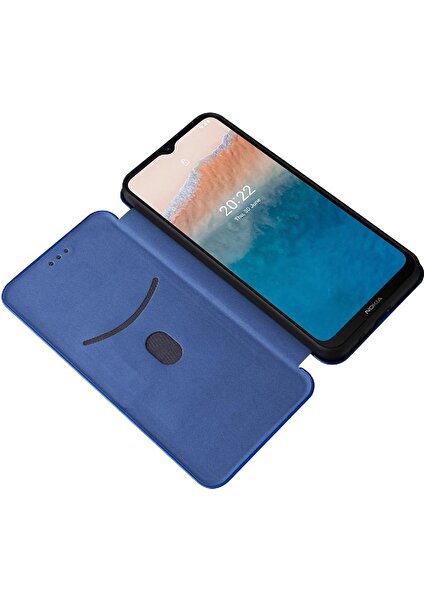 BDT Boutique Kart Tutucu Karbon ile Nokia C21 Artı Deri Folio Flip Case Için Kılıf (Yurt Dışından)