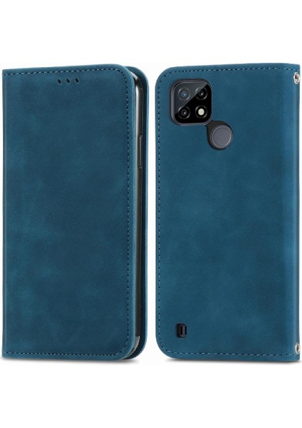 Realme C21Y Deri Kılıf Fermuar Basit Iş Kordon Cüzdan Için Kılıf (Yurt Dışından) fırsatları