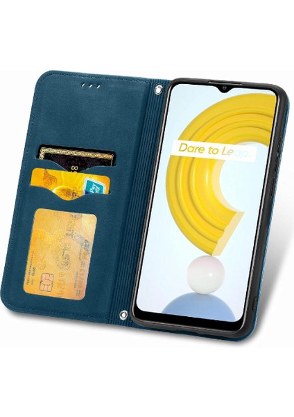 Realme C21Y Deri Kılıf Fermuar Basit Iş Kordon Cüzdan Için Kılıf (Yurt Dışından) indirimleri