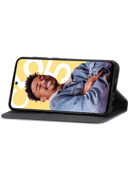 Realme C55 Için Kılıf Deri Çanta Kordon Cüzdan Basit Iş Fermuar (Yurt Dışından) modelleri