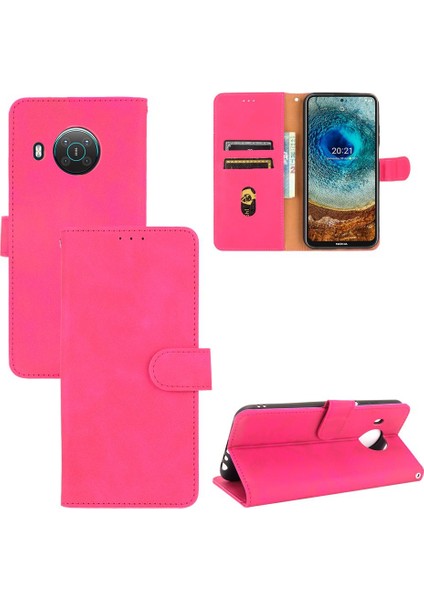 Kart ile Nokia X10 Tam Koruma Deri Folio Flip Case Için Kılıf (Yurt Dışından)