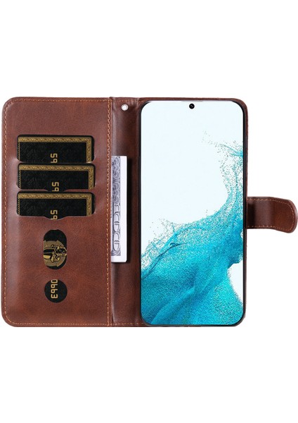 Ile Uyumlu Samsung Galaxy S24 Plus Moda Fermuar Çevirme Deri Telefon Kılıfı Kart Tutuculu Manyetik Cüzdan Telefon Kılıfı (Yurt Dışından) indirimleri