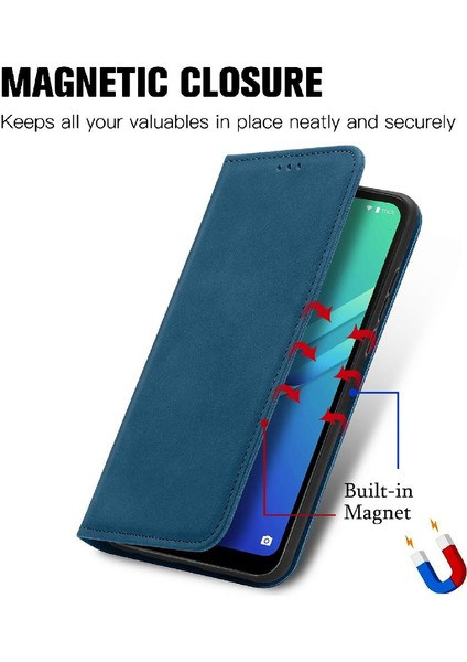 Wiko Y82 Cüzdan Basit Iş Deri Kılıf Fermuar Kordon Için Kılıf (Yurt Dışından) fırsatları