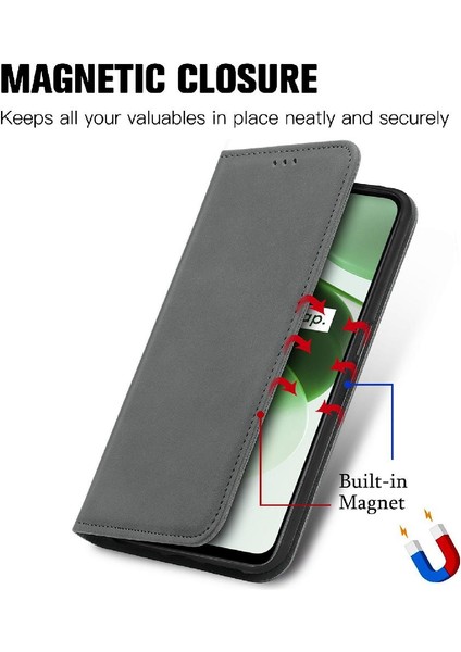 Realme C35 Fermuar Deri Kılıf Kordon Cüzdan Basit Iş Için Kılıf (Yurt Dışından) modelleri
