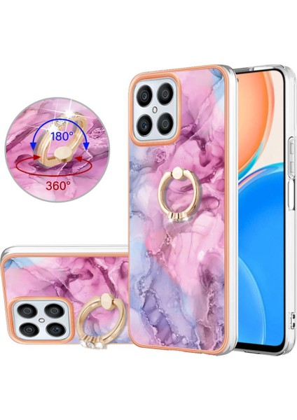 Onur X8 4g Tampon Için Kılıf 360 &deg; Dönebilir Halka Mermer Darbeye Tpu (Yurt Dışından)