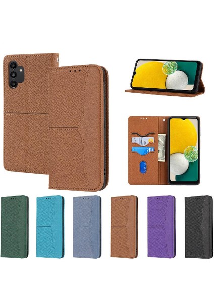 Samsung Galaxy A13 4g Kredi Kartı Tutucu Pu Deri Kapak El Için Kılıf (Yurt Dışından)