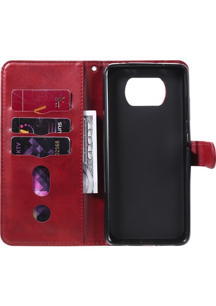Ile Uyumlu Xiaomi Poco X3/x3 Pro/x3 Nfc Moda Fermuar Çevirme Deri Telefon Kılıfı Kart Tutuculu Manyetik Cüzdan Telefon Kılıfı (Yurt Dışından) indirimleri