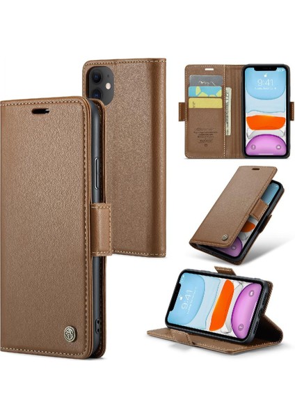 IPhone 11 Kickstand Anti Dolandırıcılık Kart Yuvası Darbeye Dayanıklı Durumda (Yurt Dışından)