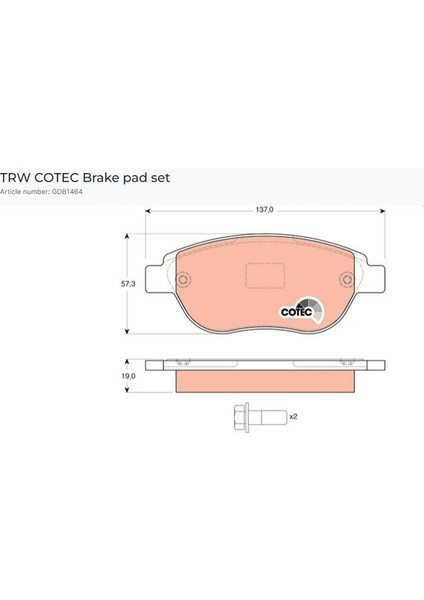 Ön Balata P207 02/06P307 08/00DOBLO 01PART 04/03BERLINGO 10/00 C3 03/02C4 11/04XSARA 00=