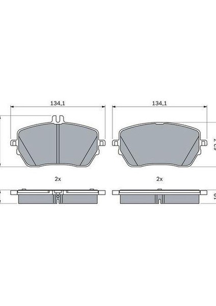 Fren Balata Mercedes W117 Ön
