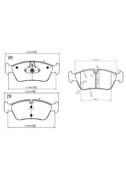 Fren Balatası Ön Bmw 3 E46 Bmw Z3 1998 2.0 2.2 2.8 Bmw Z4 E85