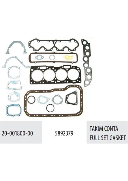 Motor Takım Conta Tempra Tıpo Keçesiz