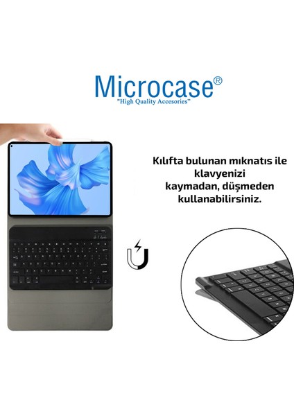 Samsung S8 Ultra-S9 Ultra 14.6 Inç Tablet Uyumlu Bluetooth Klavyeli Standlı Kılıf - BKK16