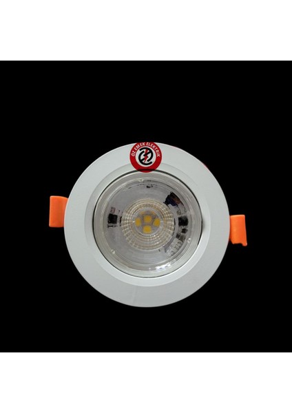 6 Watt 6W Cob LED Spot Beyaz Kasa Yuvarlak Beyaz Işık İç Çap: 7 cm Dış Çap: 9 cm 480LM