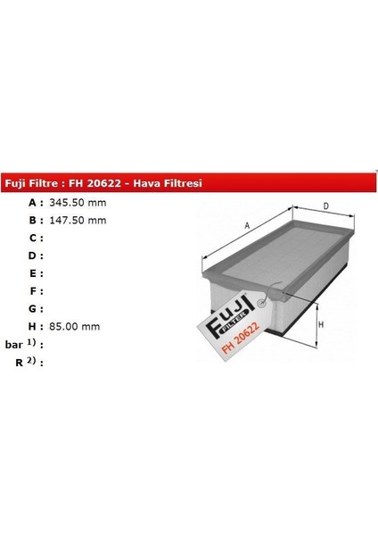 Hava Filtresi Peugeot 807 2.0 Expert Iı 07