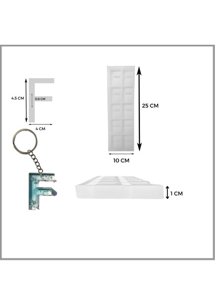 Epoksi Kalıp Dünyası Epoksi Reçine F Silikon Harf Kalıbı