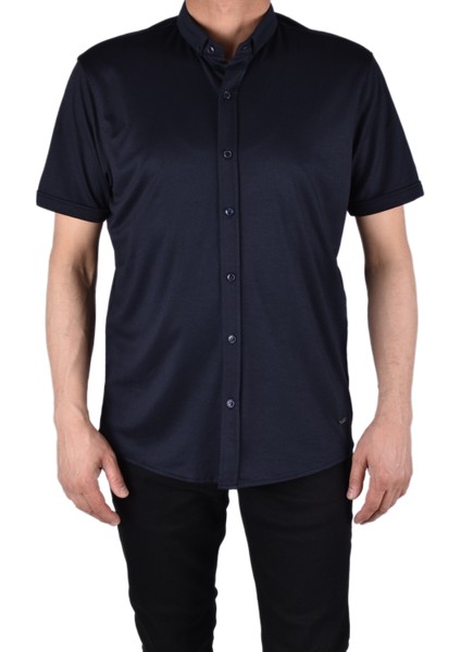 RYM-4410 Yaka Düğmeli Tişört /lacivert/l