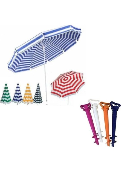 Yeşil Renk 200 cm Şemsiye 10 Telli 2 Metre Şemsiye- Şemsiye Kazığı modelleri