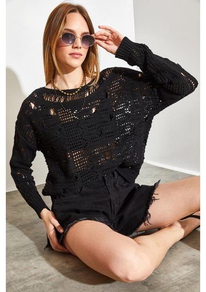 Mevsimlik Ajurlu Triko Kazak indirimleri