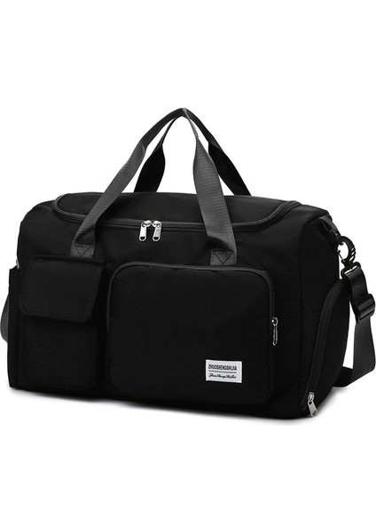 Büyük Kapasiteli Islak ve Kuru Ayrılmış Seyahat Çantası Bağımsız Ayakkabı Deposu Spor Çantası (Yurt Dışından)