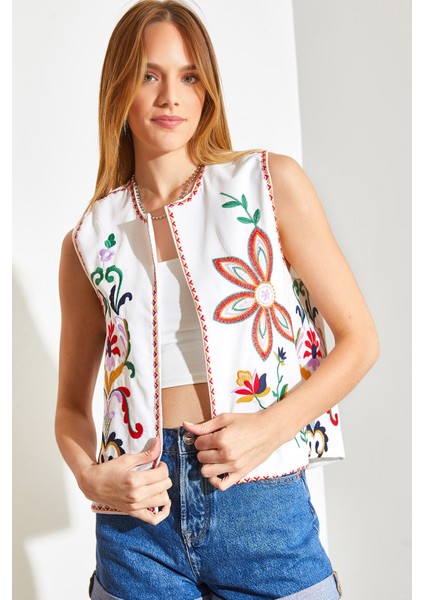 Nakis Islemeli Astarli Yelek