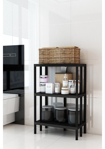 Armars Scaffale 3 Banyo Rafı, Plastik Kitaplık, 3 Raflı Organizer, Banyo Rafı, Bahçe Balkon Organizeri