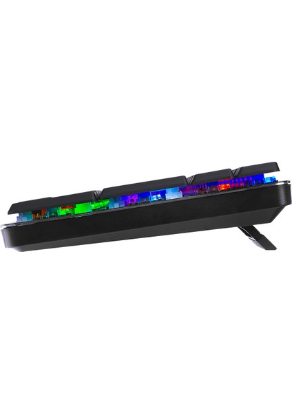 Granıte Pro Siyah/gri Low Profile Blue Swıtch Q Rainbow Mekanik Gaming Oyuncu Klavye