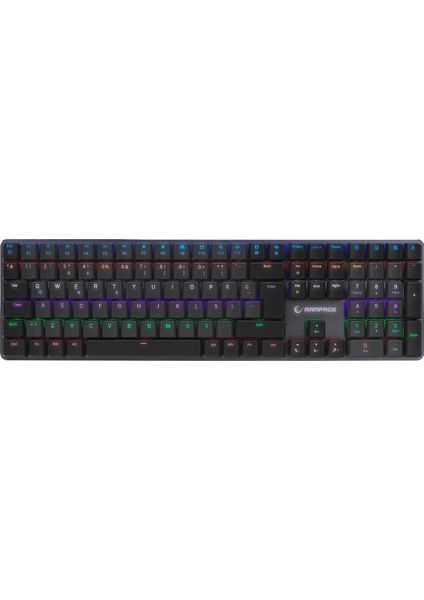 Granıte Pro Siyah/gri Low Profile Blue Swıtch Q Rainbow Mekanik Gaming Oyuncu Klavye fırsatları