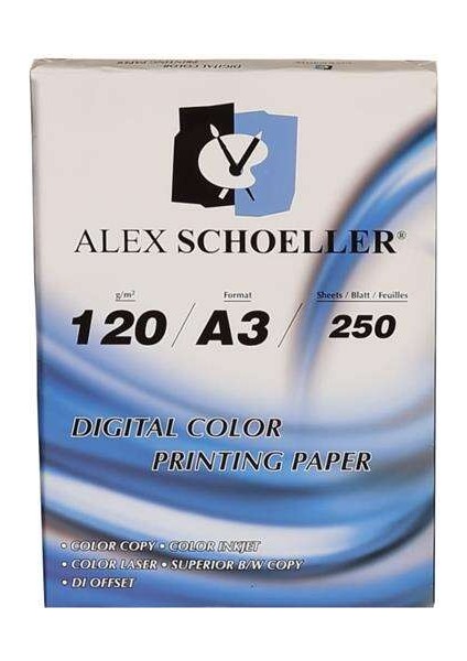 Alex Schoeller A3 Fotokopi Kağıdı Laser-Copy-Inkjet 250 Li 120 Gr Beyaz