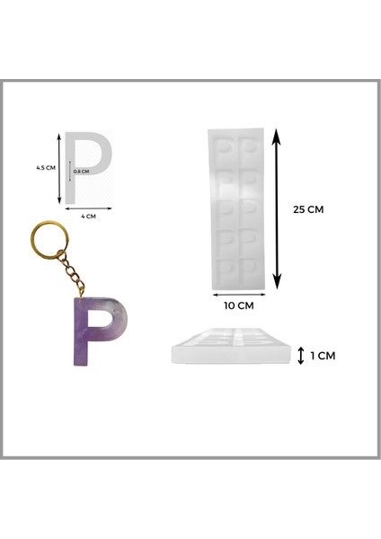 Epoksi Kalıp Dünyası Epoksi Reçine P Silikon Harf Kalıbı