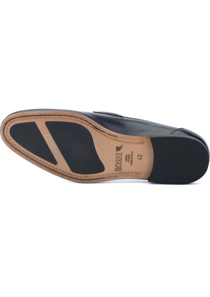 Rossı Erkek Hakiki Deri Mavi Loafer Ayakkabı 668 1090 Erk Ayk Y24 Blu