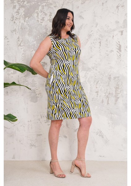 Kadın Viskon Kumaş Gizli Cep Detaylı Büyük Beden Elbise NBA016 fiyatları