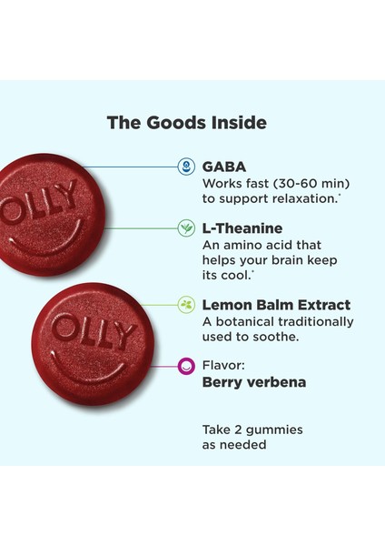 Goodbye Stress Gaba, L-Theanine, Lemon Balm 42 Gummies