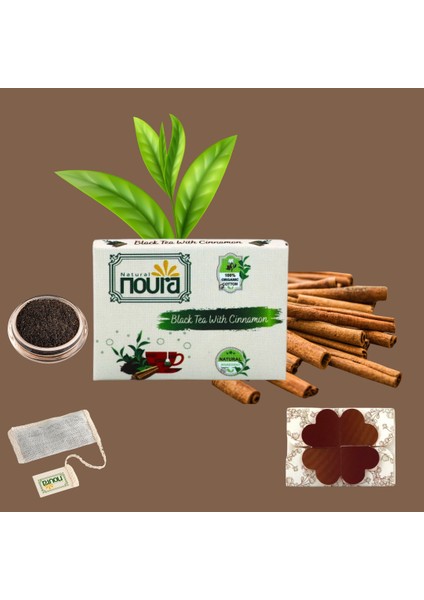 Noura Natural Bardak Poşet Tarçınlı Siyah Çay 22 Adet