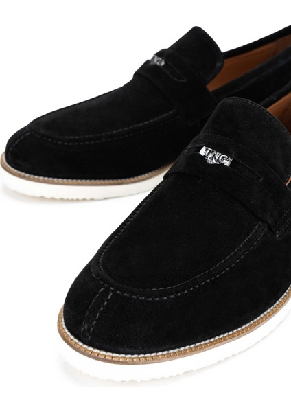 Erkek Hakiki Deri Siyah Süet Loafer Ayakkabı 537 3190 Erk Ayk Y23 Sıyah Suet modelleri